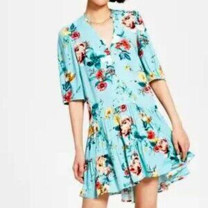 Tinsel Fit & Flare Floral Mini Dress